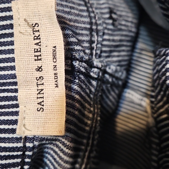 NWT Saints & Hearts Flare High-Rise Pinstripe Denim Jeans - Picture 10 of 14